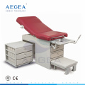 AG-S108 Hospital furniture with cabinet medical obstetric labour couch therapy exam bed table